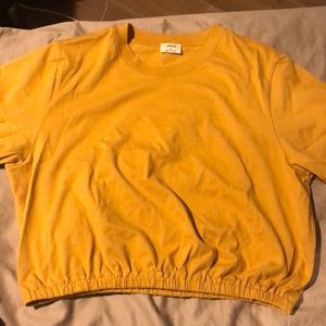Aritzia (Wilfred) Golden Yellow Crop Top